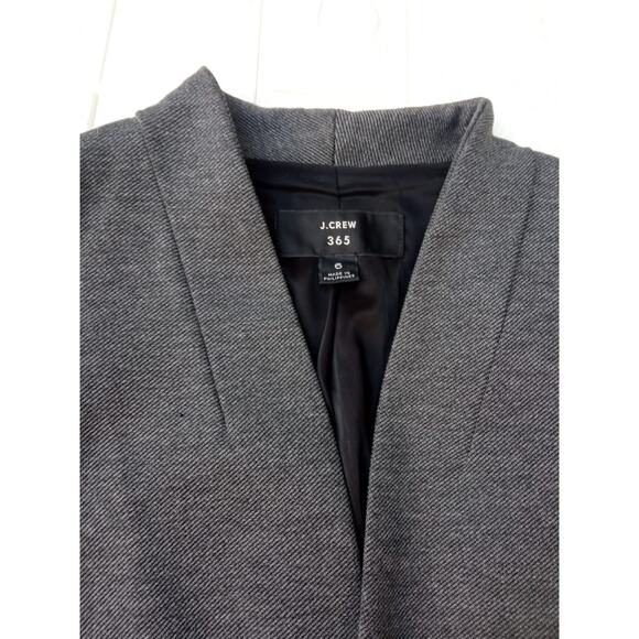 J. Crew Blazer Jacket 365 Women’s Gray Open Front Stretch Office Size Small - Picture 4 of 10